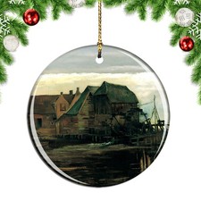 Van Gogh Watermill At Gennep Painting Christmas ornament city travel souvenir