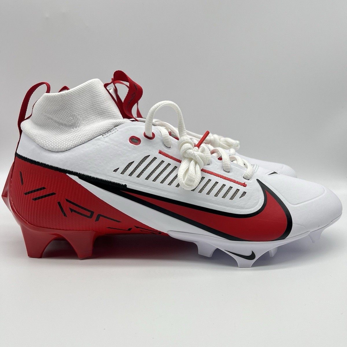 Nike Vapor Edge Pro 360 2 TB White Red Football Cleats Men Size 9 FQ4044-105 Nike Vapor Edge Pro 360 2 (Team Bank) White / University Red  main image 4