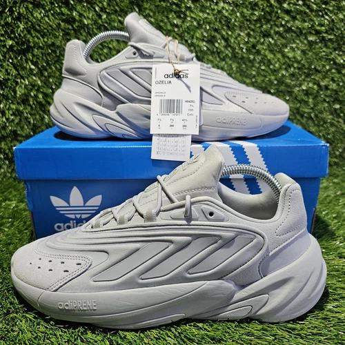 Adidas Ozelia taglia 7 5 scarpe da ginnastica triple grigie originali NUOVISSIME