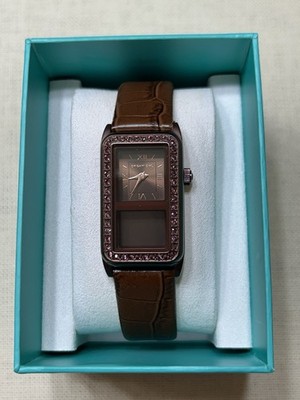 Origami Owl LK5101 Chocolate Storyteller Watch w/Lilac Shadow Crystals ''NIB''
