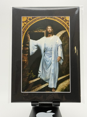 Christ Has Risen Original Painting Artists 5x7 Matted Limited Print w COA New
