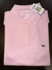 Vineyard vine Stretch Pique Polo Flamingo Size S NEW WITH TAGS
