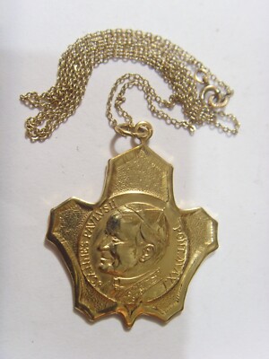 1984 14k gold filled catholic Pope Saint John Paul ii pendant necklace ...