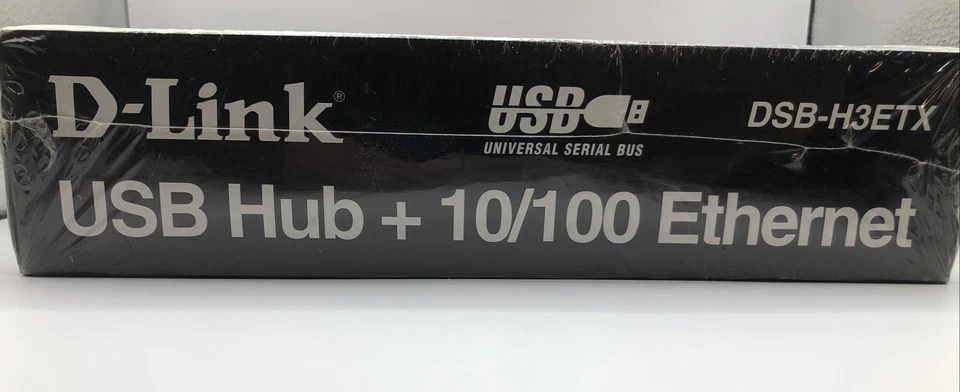D-Link USB Hub + 10/100 Ethernet ~ 3 USB Ports + 1 Ethernet Port, SEALED DC Plug - Image 2 of 3