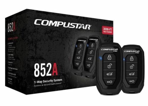 Compustar CS852A Car Alarm System with 2 Remotes 3000 Ft Range, Siren NEW - Afbeelding 1 van 3