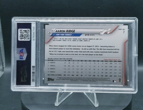 2020 Topps Aaron Judge #7 SP Photo Image Variation PSA 9 MINT Yankees - Picture 2 of 2