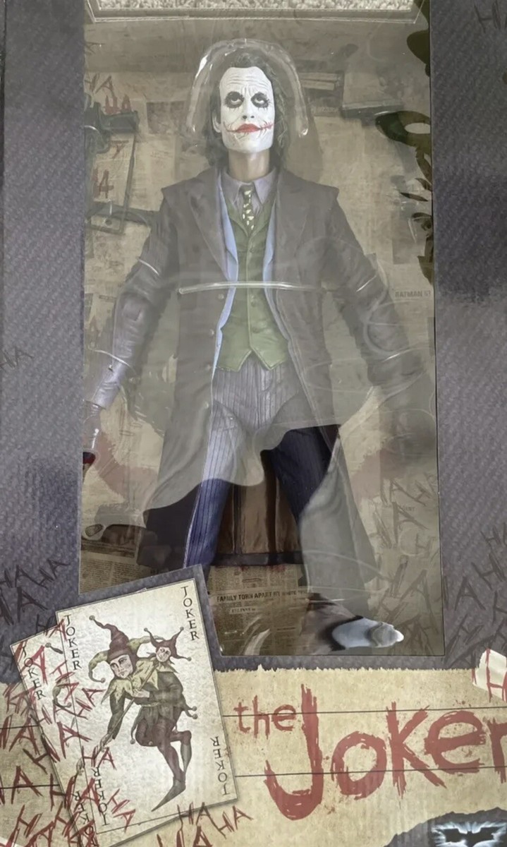 New! NECA THE DARK KNIGHT JOKER 1/4 SCALE 18 INCH HEATH LEDGER