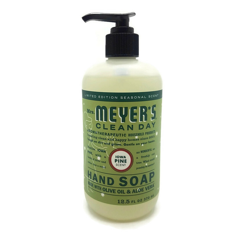 Mrs Meyers Clean Day Limited Edition Iowa Pine Hand Soap Olive Oil Aloe