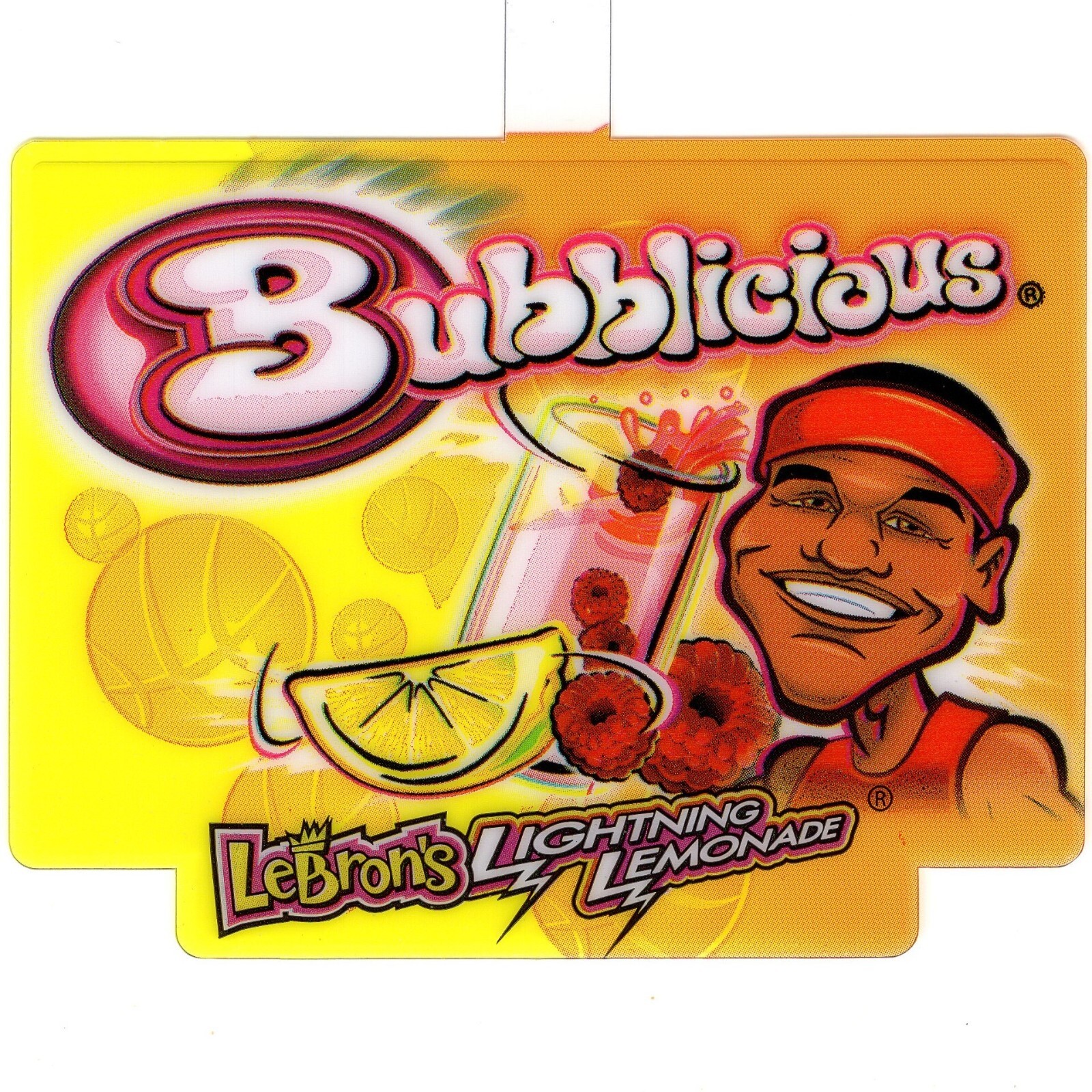 2004 LEBRON JAMES LEMONADE BUBBLICIOUS GUM DANGLER CADBURY NBA CLEVELAND PROMO