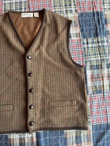 Orvis Outdoors 100% Wool Vest Men’s Size Large - Picture 2 of 8
