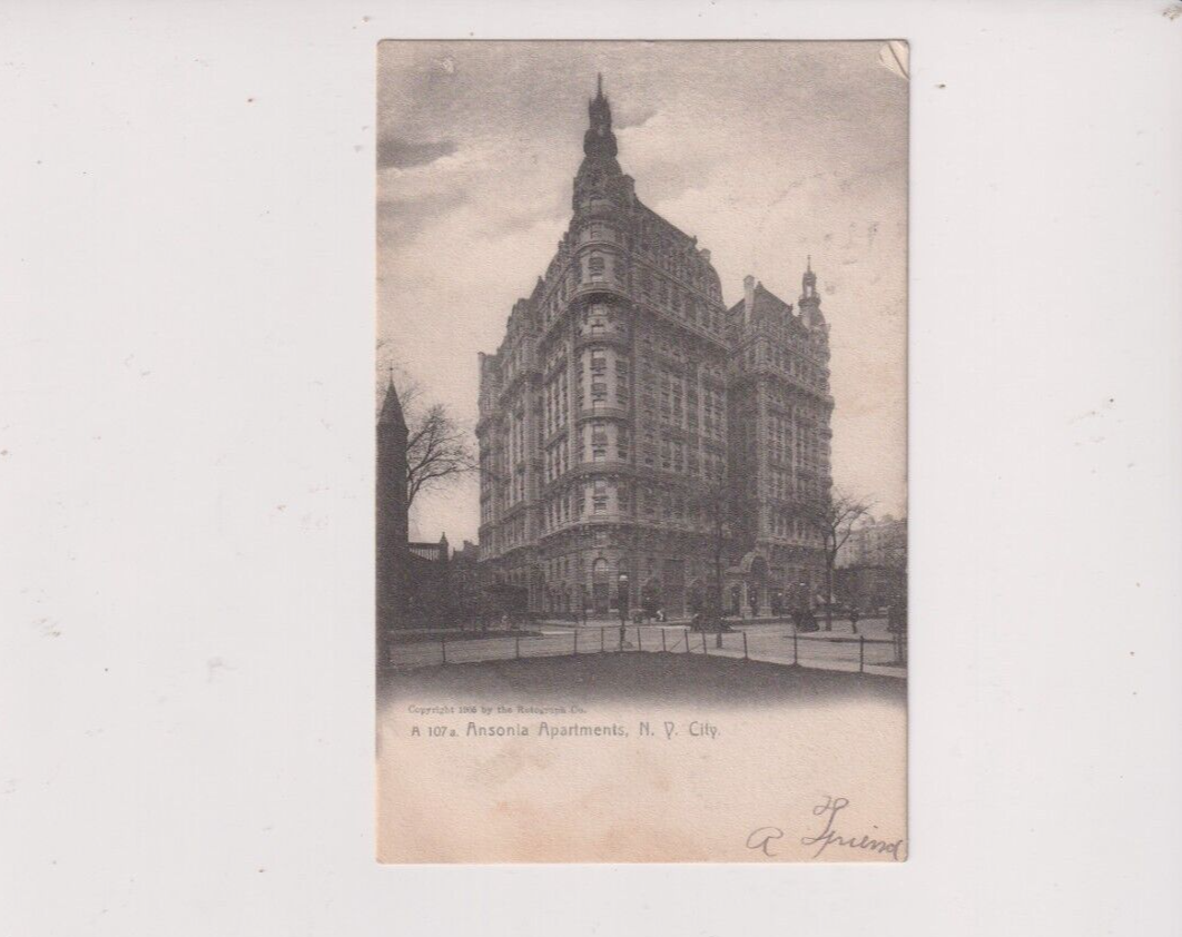 Postcard NY Ansonia Apartments New York City Postmark 1906 eBay