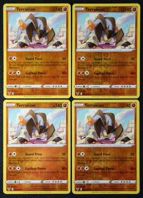 terrakion pokemon card price Keldeo Cobalion Virizion - Silver Tempest - 097/195 - Legendary Set Retaliate If any of your Pokemon were Knocked Out by damage from an attack during your opponents last turn Terrakion #97 Silver Tempest Rare