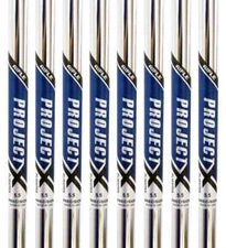 PROJECT X RIFLE 5.5 FLIGHTED CHROME IRON SHAFT SET / Wedge Shaft .355" TAPER TIP