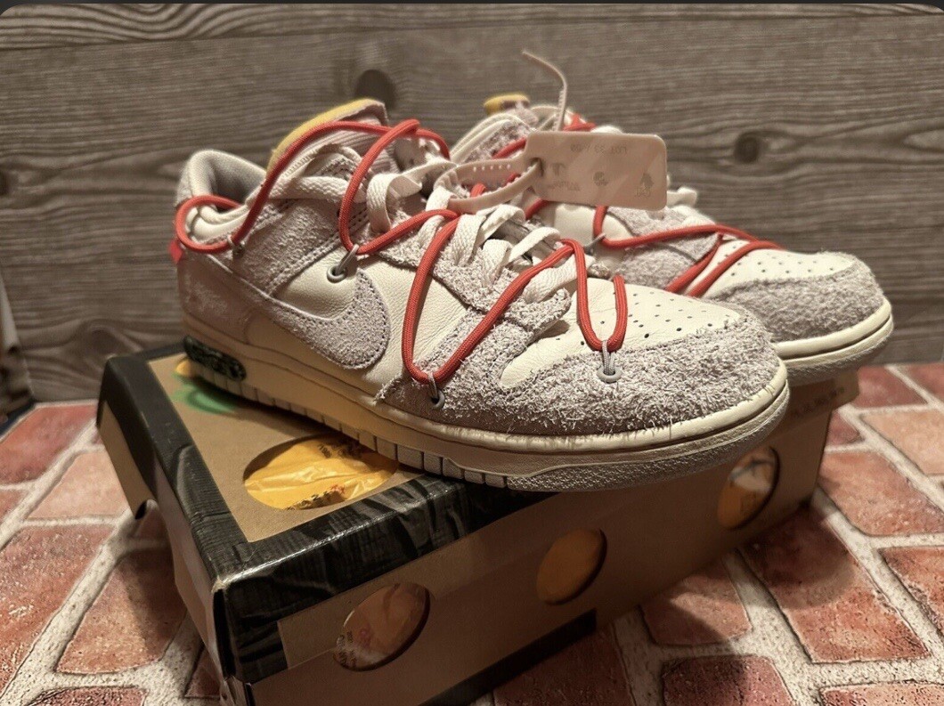 OFF WHITE X NIKE Taglia 10 Nike Dunk Low x Off White lotto 33 di 50 2021 indossate una volta