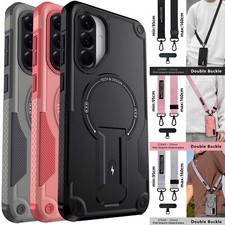 For Samsung Galaxy A06/A26/A36/A56 A07 A17 A16 Stand Case Hybird Lanyard Cover