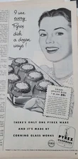 1948 Clear Corning Pyrex Ware Glass Utility Baking Dish  Vintage  ad