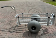 BEACH-WHEELS XL fishing beach cart, NEW, with 16" balloon grey wheels 