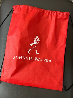 Johnnie Walker Red Walking Drawstring Tote Bag Light  Duffle Open Top
