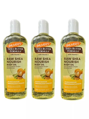 3 x Palmer's Sheabutter Formel mit Vitamin E - rohes Shea pflegt Körperöl.