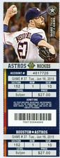 2015 Astros vs Rockies Ticket: Luis Valbuena 2 HRs/Domingo Santana 1st MLB Hit
