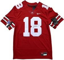 JACK NICKLAUS SIGNED OHIO STATE BUCKEYES NIKE FOOTBALL JERSEY PSA/DNA GOLF