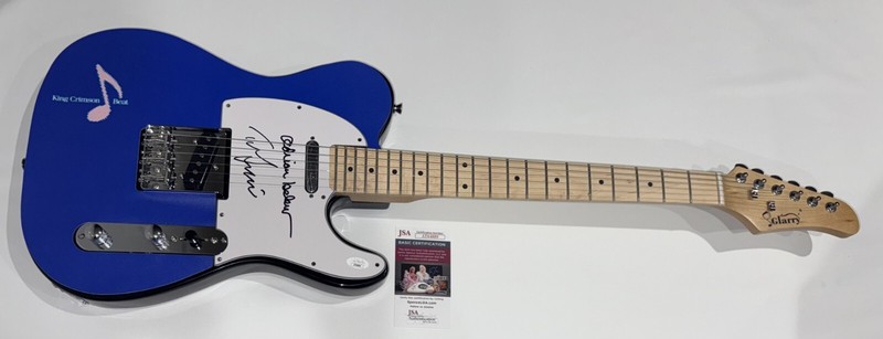 ADRIAN BELEW TONY LEVIN SIGNED CUSTOM KING CRIMSON BEAT ELECTRIC GUITAR JSA COA