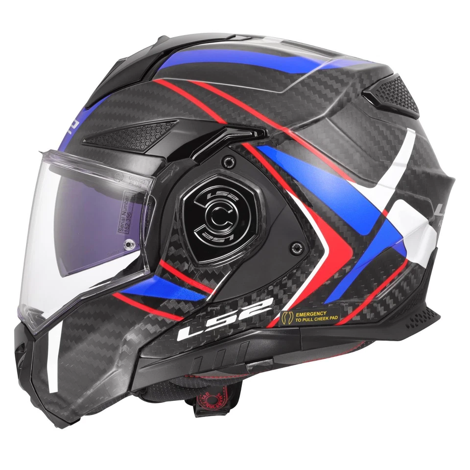 CASCO MOTO LS2 FF901 ADVANCE X FIBRA CARBONO MODULAR ABATIBLE FRONTAL CARA COMPLETA Foto 2 de 4
