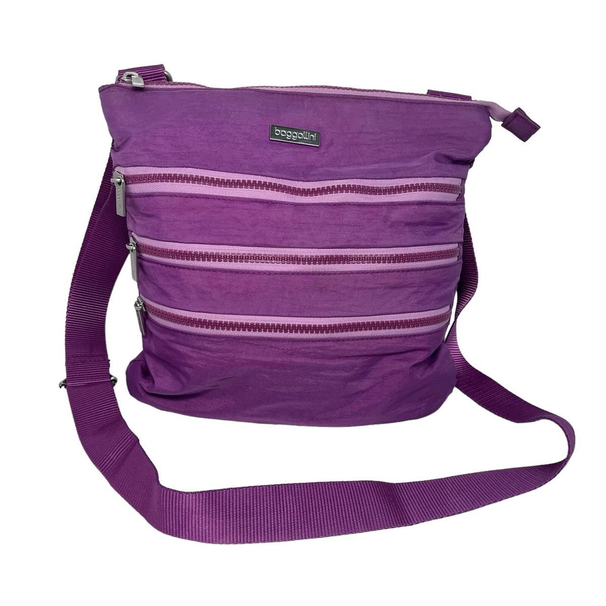 Baggallini Big Zipper Bagg Crossbody Bag Purse With RFID Washable
