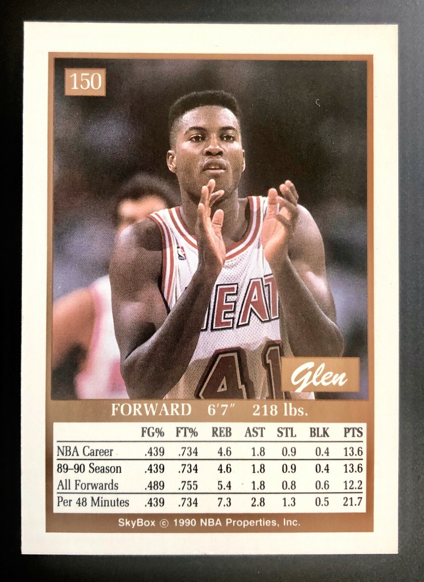 1990 SkyBox Glen Rice #150 Basketball Card Miami Heat (All-Rookie