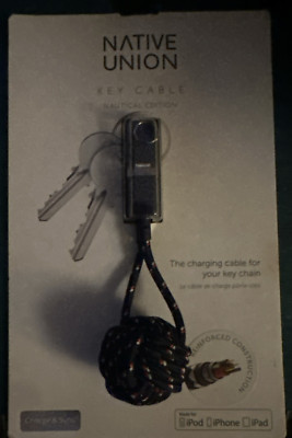 NEW Native Union Key Cable 8-Pin USB Cord for Apple Devices iPhone iPad iPod