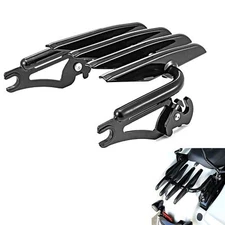 Mofun Gloss Black Luggage Rack Stealth Style Detachable Compatible with Harle...