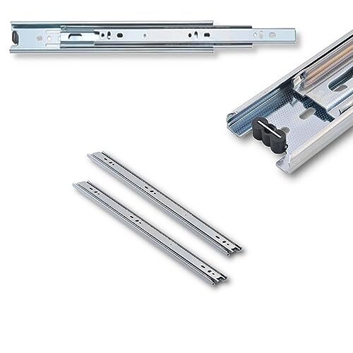 Euro Tische 1 coppia (2 pz.) di guide per cassetti ad estrazione totale (H2b)