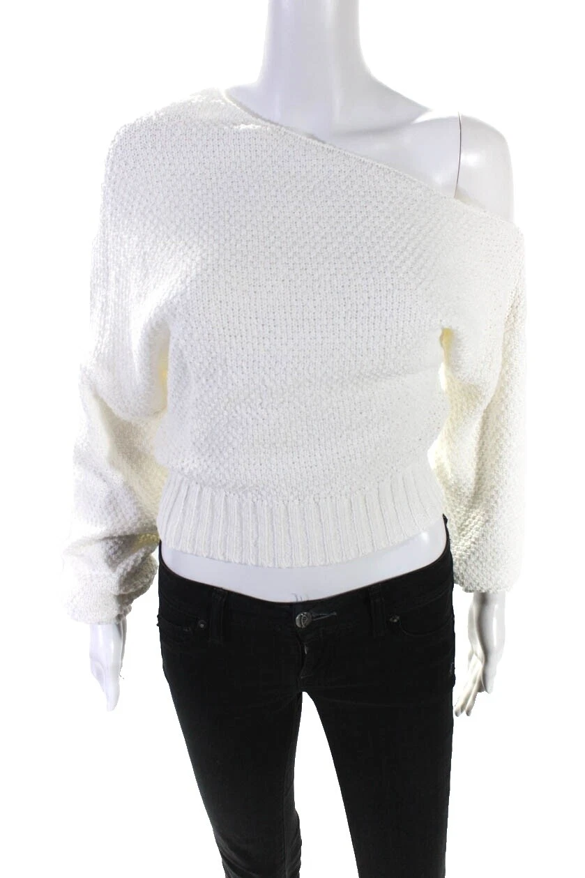 Свитера линейные белые стандартного размера для женщин