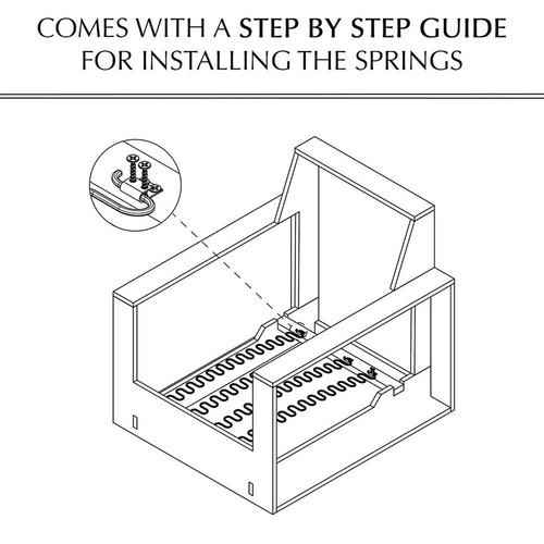 8 Gauge Upholstery Zig Zag Springs (No Sag Spring ) - DIY Sofa Chair Repair Kit - Picture 10 of 12