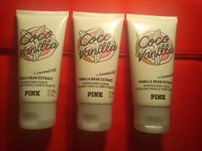 Set Of 3 Victoria's Secret PINK Coco Vanilla Body Scrub Travel Size 1.7 oz NEW