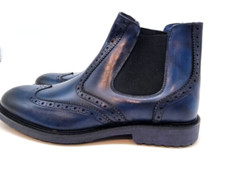 Andrea Nobile men's ankle boots shoes mod. 050 crust blue