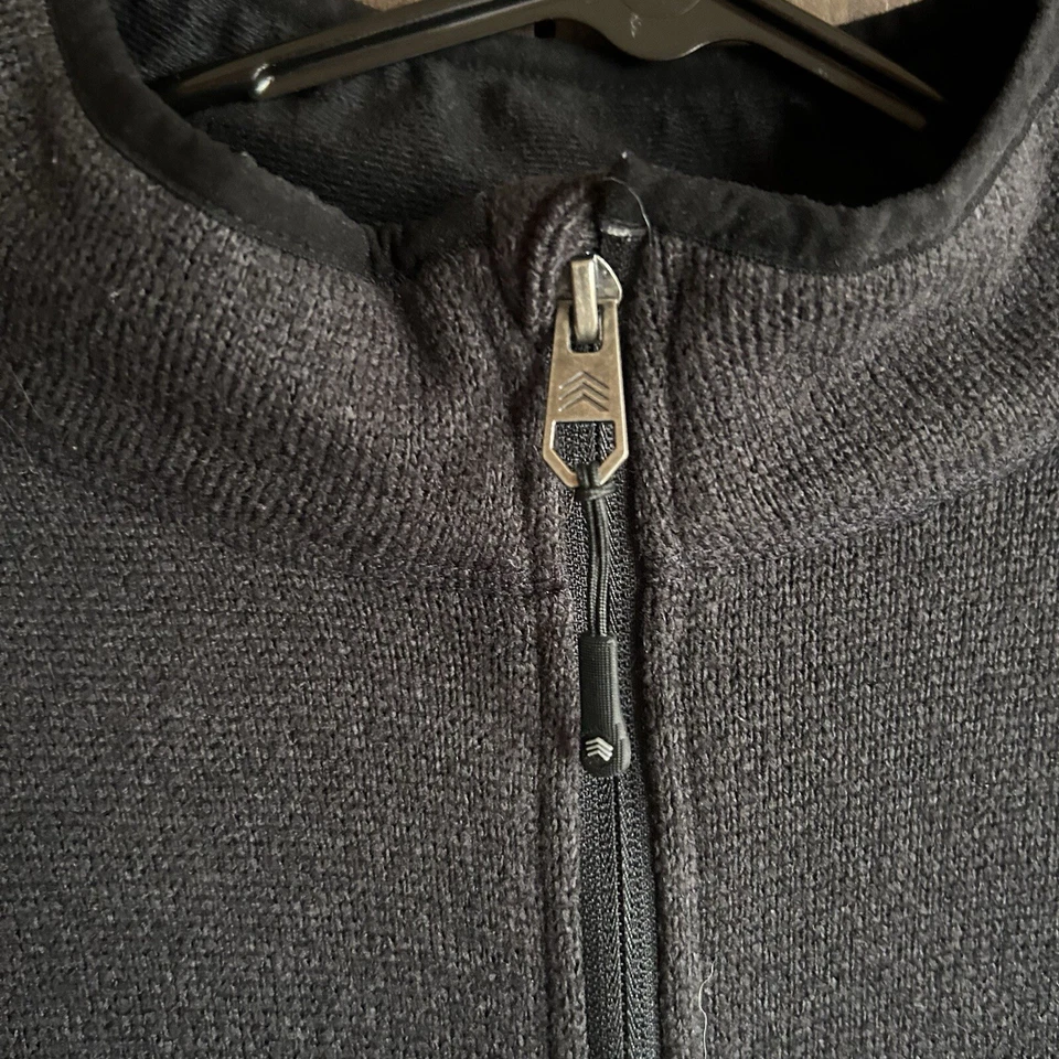 Chaqueta para hombre SOLARIS gris polar cremallera completa con bolsillos con cremallera—talla grande Foto 3 de 4