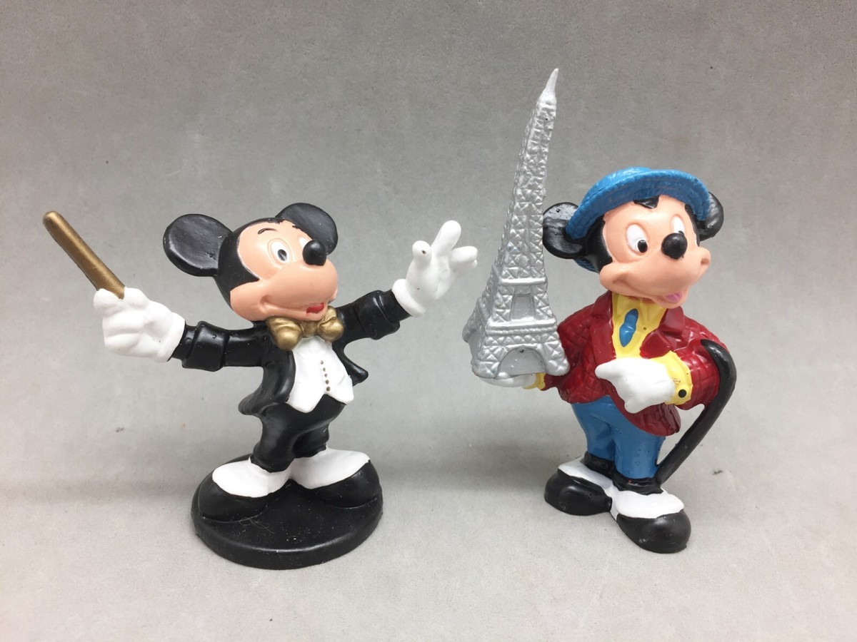 Bullyland Germany Mickey Mouse Orchestra Conductor & French Eiffel