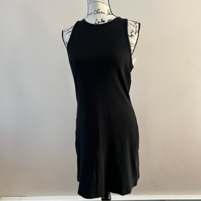 BP fine ribbed mini tank dress ladies size large black | eBay