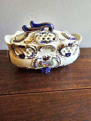 VTG Royal Grace Japan Tureen Service Peice Handle Footed Porcelain China Pottery