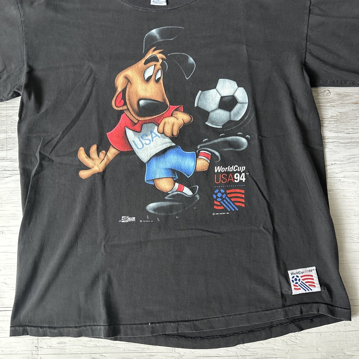 Vintage 1994 World Cup Soccer Team USA Striker Mascot Big Graphic