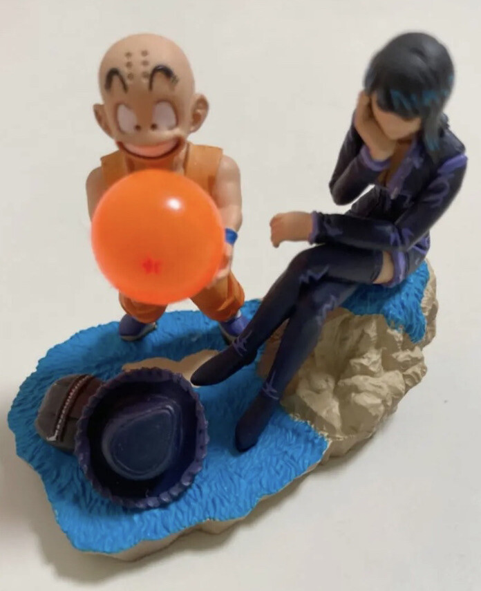Figura cápsula Kuririn and Nico Rpbin, Dragon Ball X One Piece, Megahouse Dracap