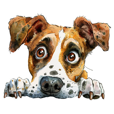 Autoaufkleber 18X18 cm | spähender Hund | Wetterfest | Hochwertige Folie