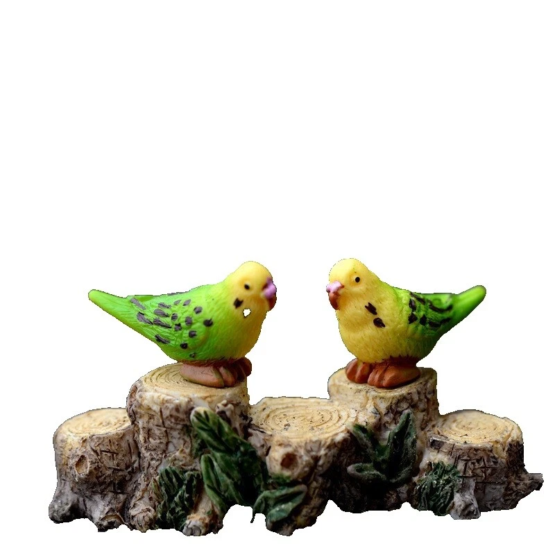 Pájaros y pajareras Multicolor Adornos De al aire libre en miniatura y estatuas