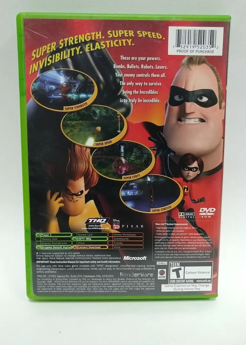 Incredibles xbox on sale game