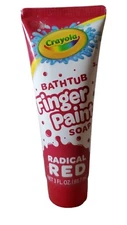 CRAYOLA BATH TUB FINGER PAINT SOAP  RADICAL RED LOT OF 3 CUTE STOCKING STUFFER 