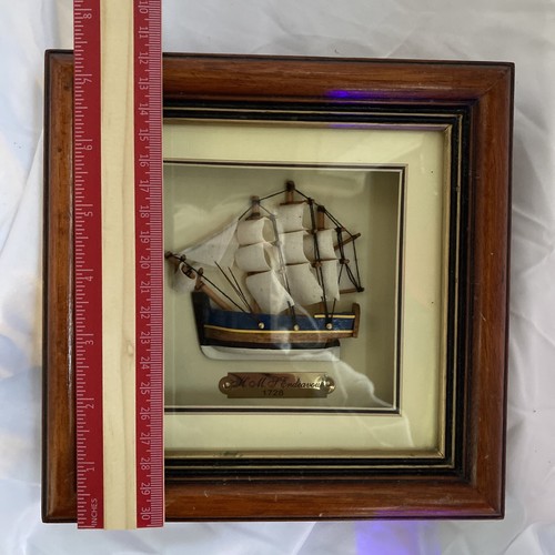 H M S Endeavour modello in miniatura 3D spedizione con telaio scatola ombra 1728 nautico - Foto 6 di 6