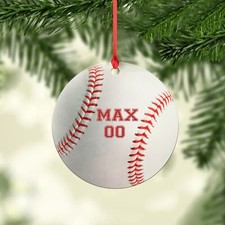 Personalized Baseball Ornament Baseball Christmas Ornament Baseball Car Ornament