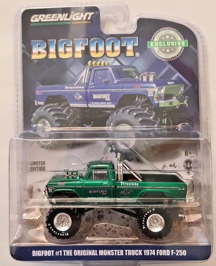 GREEN LIGHT 1/64 ミニカー オークションブロック 7台 1:64 1994 Ford F-150 SVT Lightning with Tonneau Bed Cover - Green