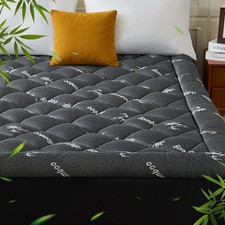 King Mattress Topper Viscose Derived from Bamboo Thick Pillow Top Mattress Pad